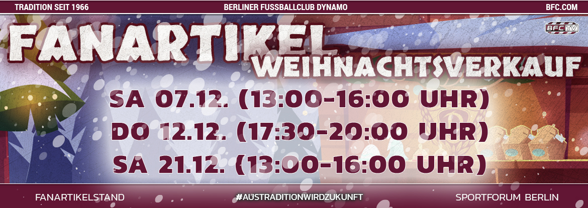 FANartikel Weihnachtsöffnung beim BFC DYNAMO